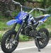 KXD01 Blue Mini Moto Front Left View Black Wheels