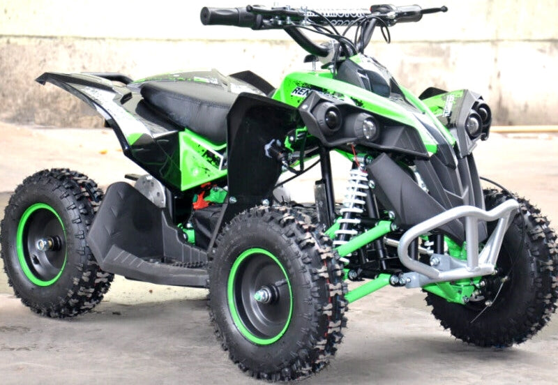 Renegade Race-X 1000W 36V Electric Quad Green Front Right View